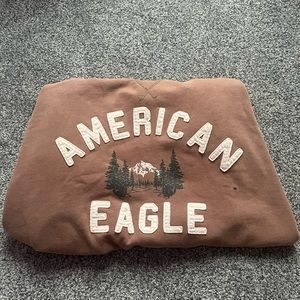 brown american eagle crewneck